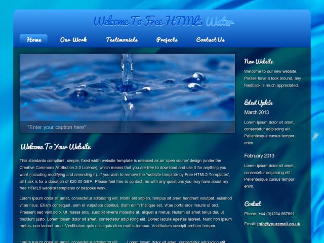 HTML5 Water
